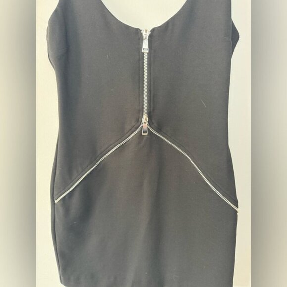 Zara Black Dress with Zipper Accent *NWT* XL - Picture 2 of 16